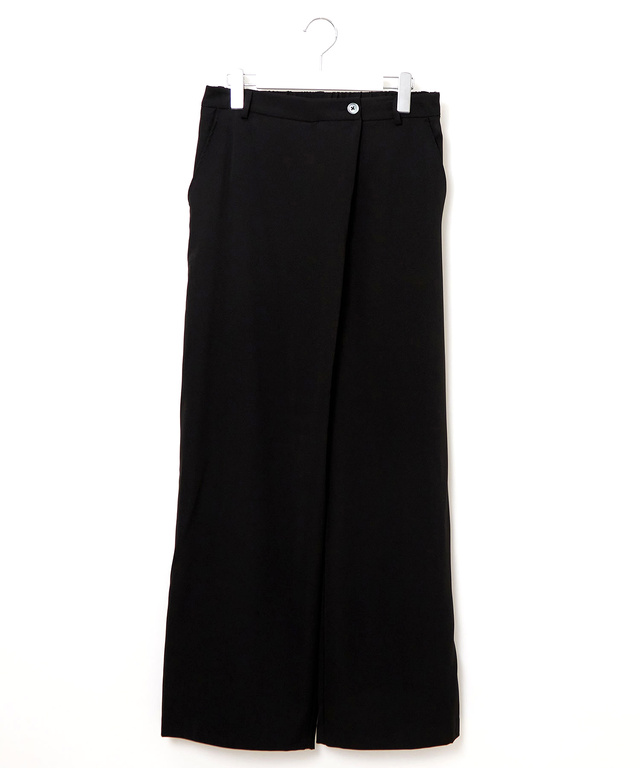 ラップ風 セミワイドパンツ【接触冷感】【吸汗速乾】