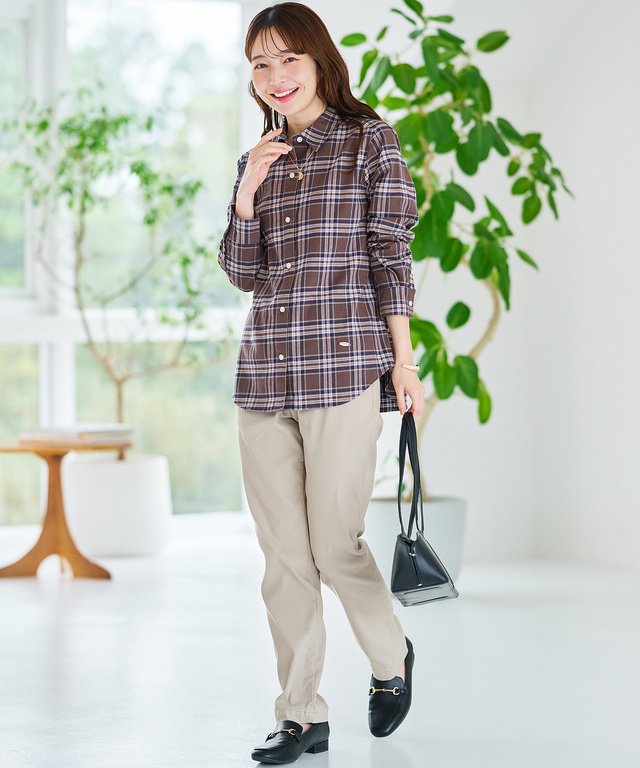 ピケスリム ストレッチ パンツ