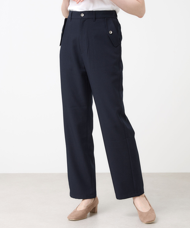 スリム ストレート ベイカー パンツ