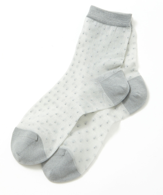 ドット柄 シアー  ソックス【オンラインショップ・一部店舗限定】