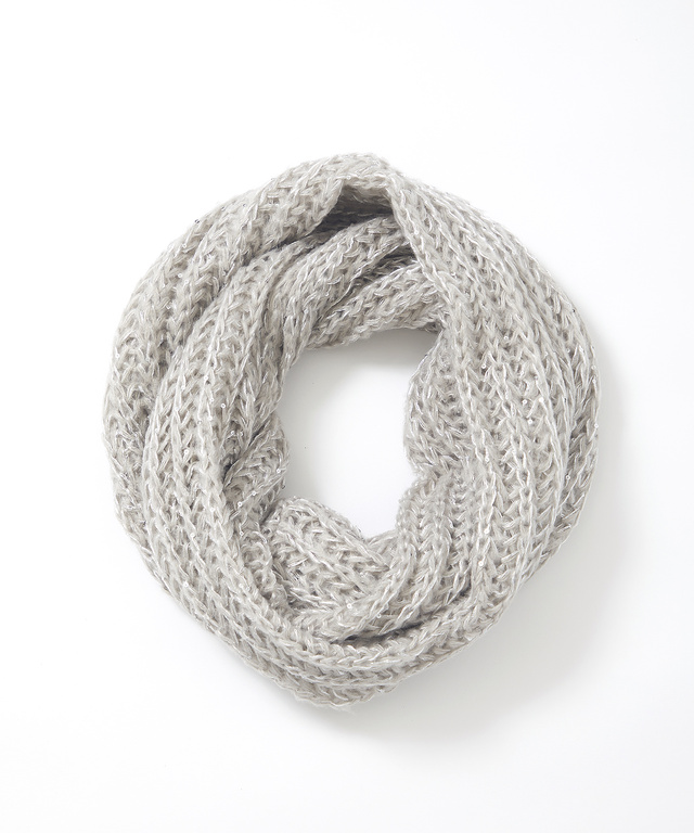 スパンコール ニット スヌード【手洗いOK】