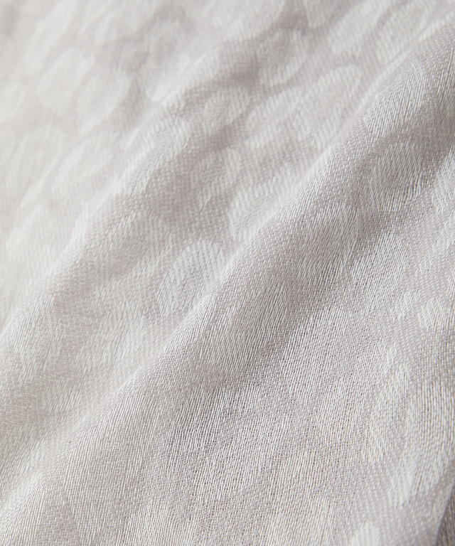 ヒョウ柄 フリンジ ストール