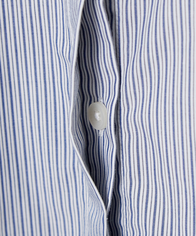 ギャザーデザイン ストライプ柄 チュニック