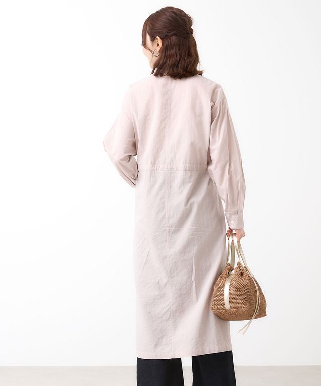 ドビーストライプ シャツワンピース