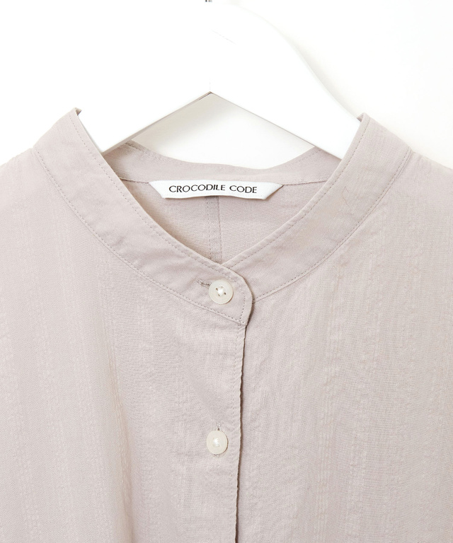 ドビーストライプ シャツワンピース