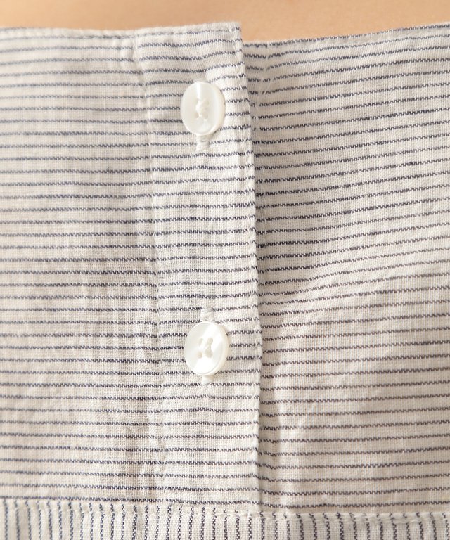 コットンリネン刺繍ブラウス【UV加工】