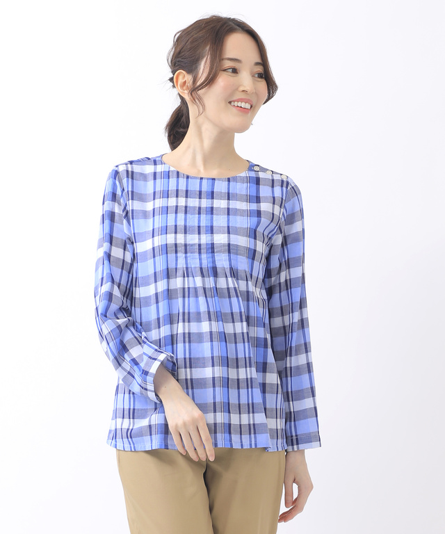 レディース ダブルガーゼ チェック プルオーバー通販 0301 クロコダイル Crocodile 公式通販サイト