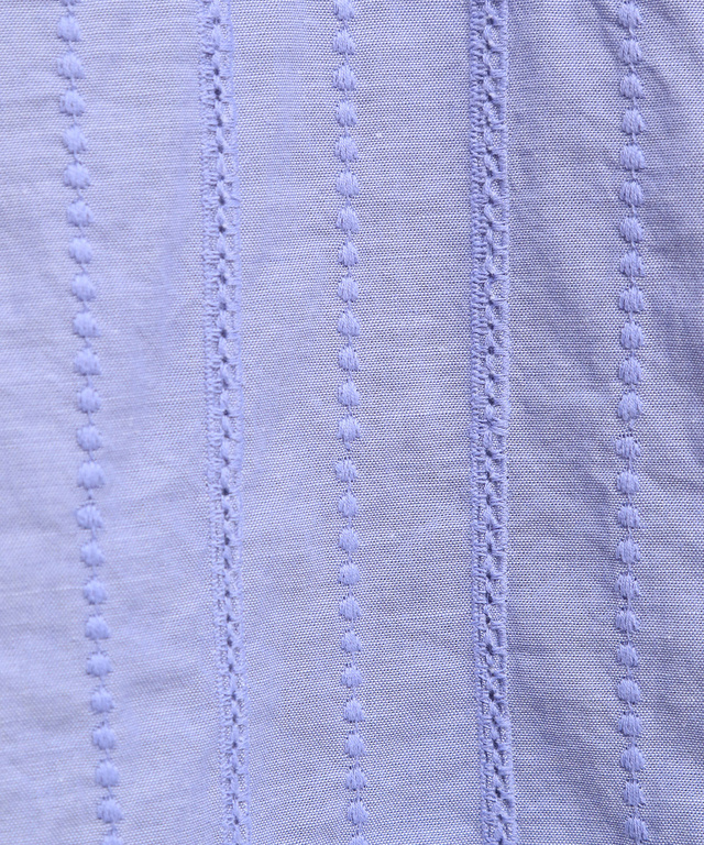 レース刺繍 バンドカラー ブラウス