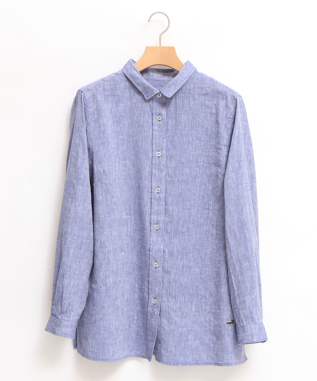 リネンブレンド シャンブレー シャツ