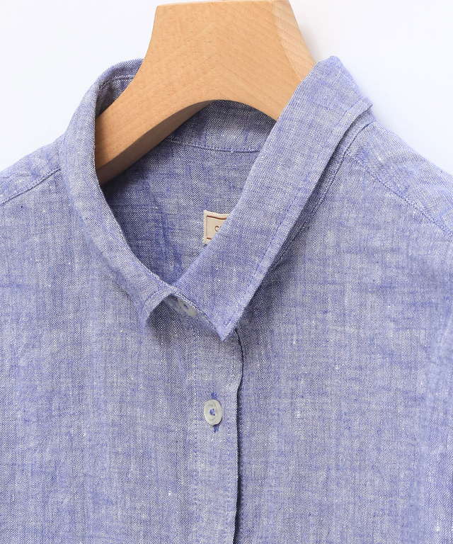 リネンブレンド シャンブレー シャツ