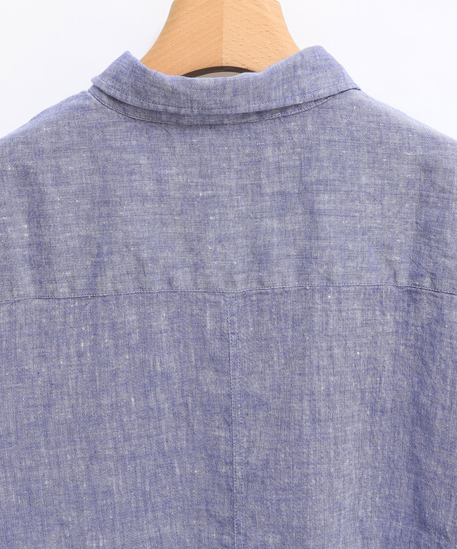 リネンブレンド シャンブレー シャツ