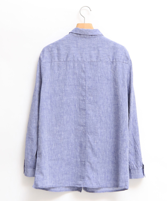 リネンブレンド シャンブレー シャツ