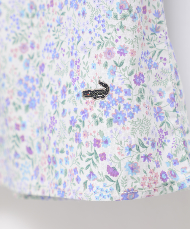 小花柄 襟シャーリング ブラウス【WEB・一部店舗限定】