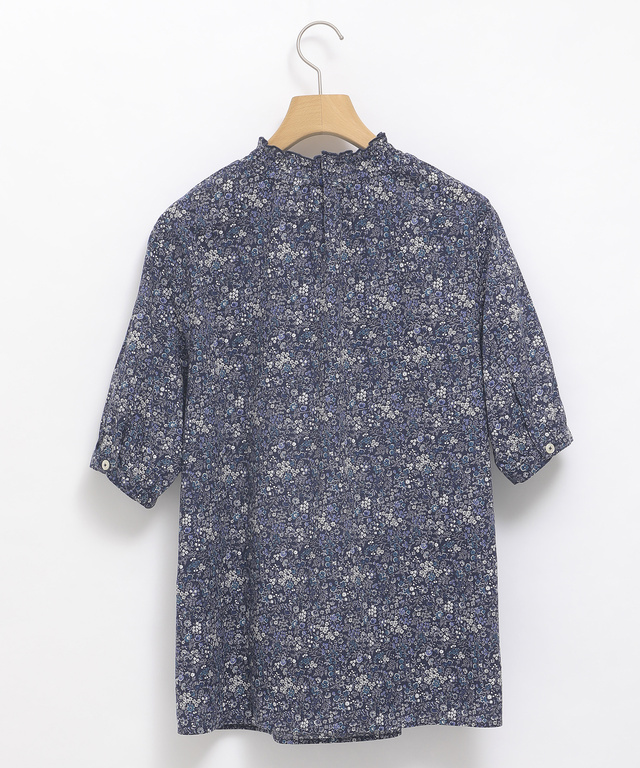 小花柄 襟シャーリング ブラウス【WEB・一部店舗限定】