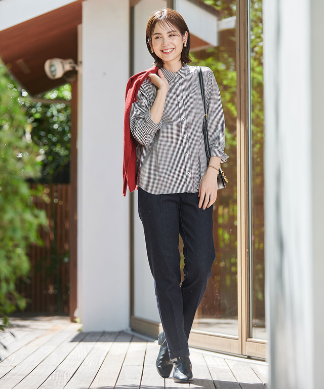レギュラーカラー ブラウス【シワになりにくい】
