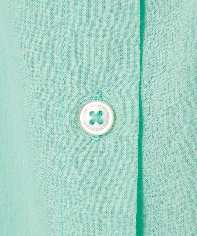 カフス刺繍 ギャザー ブラウス