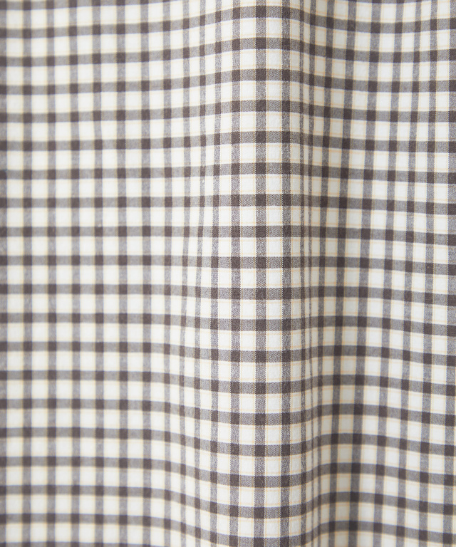 ストレッチ ミニチェック ブラウス