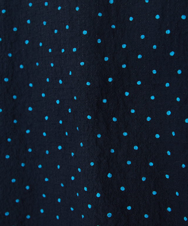 シャーリング ドットプリント ブラウス