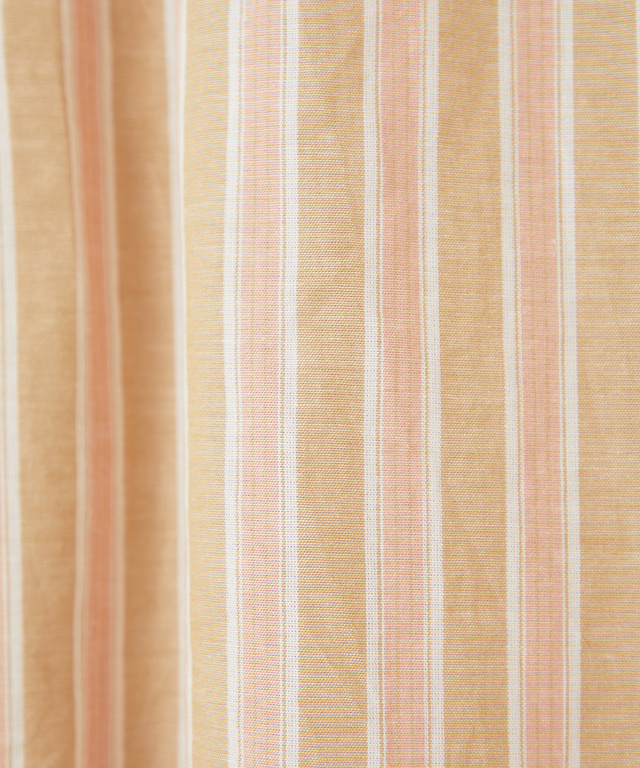 バンドカラー ストライプ ブラウス