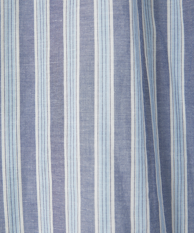 バンドカラー ストライプ ブラウス