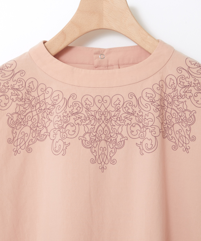 襟プリント デザイン ブラウス