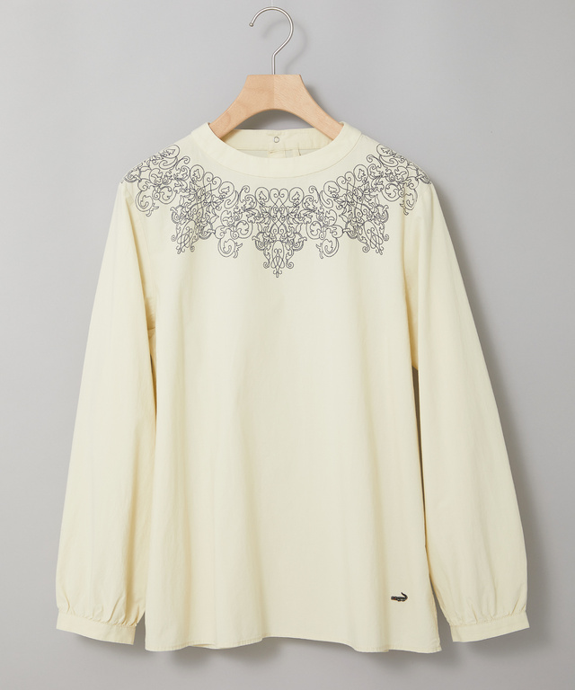 襟プリント デザイン ブラウス