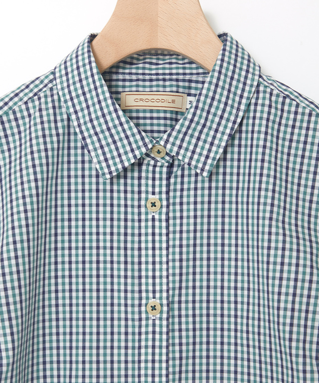 コットンブレンド レギュラーカラー ブラウス