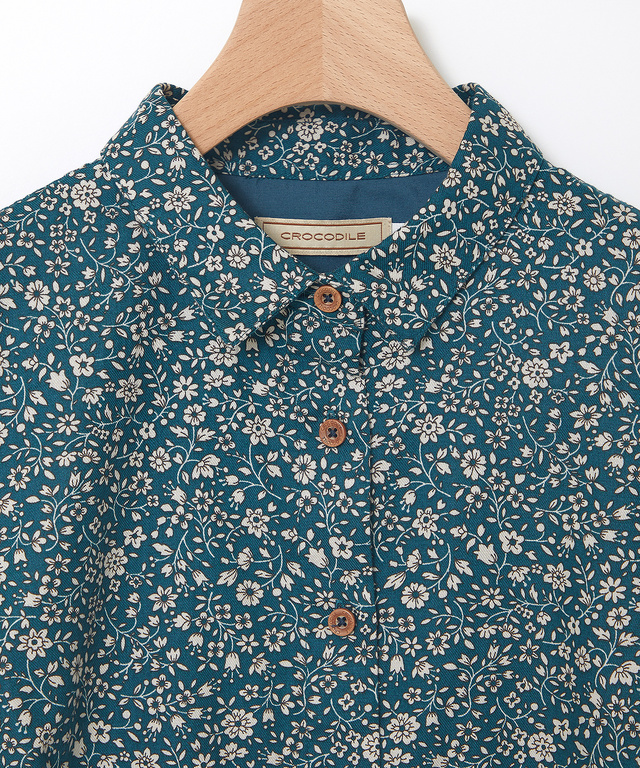 フラワー プリント ブラウス