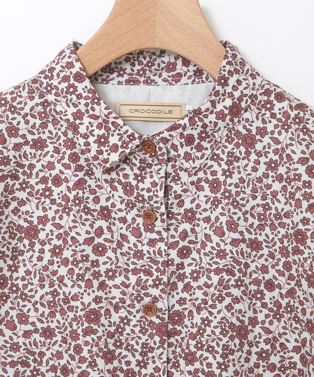 フラワー プリント ブラウス