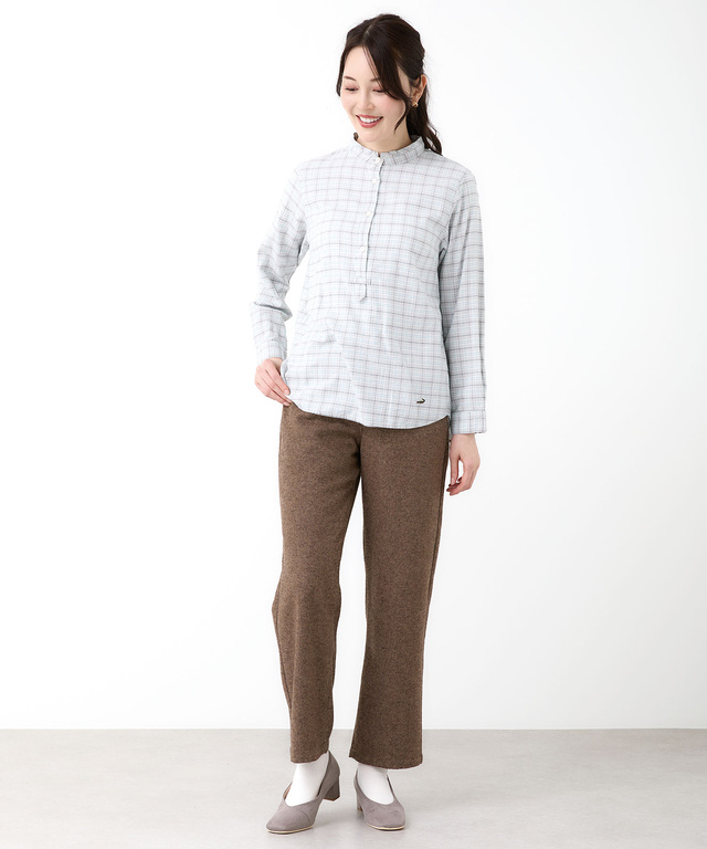 フランネル チェック ブラウス