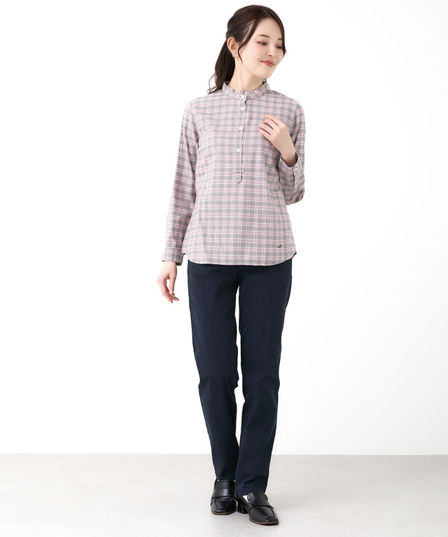 フランネル チェック ブラウス
