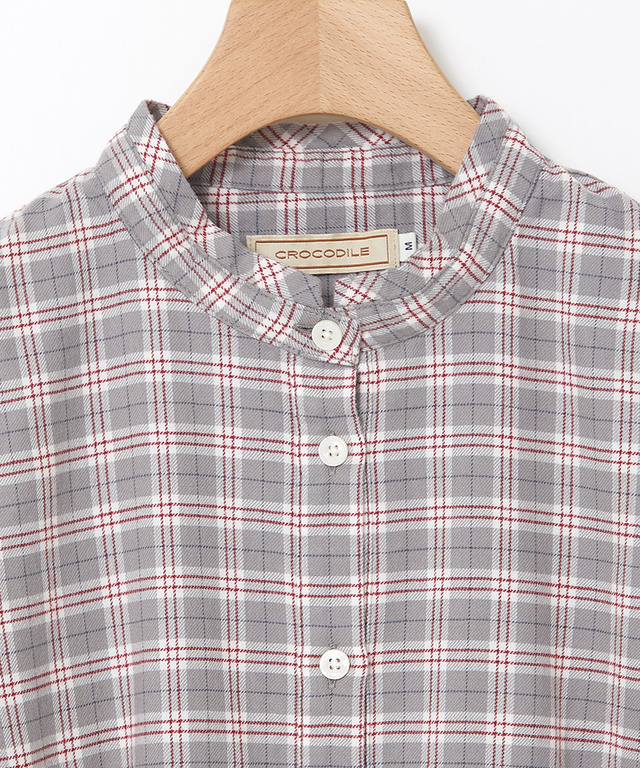 フランネル チェック ブラウス