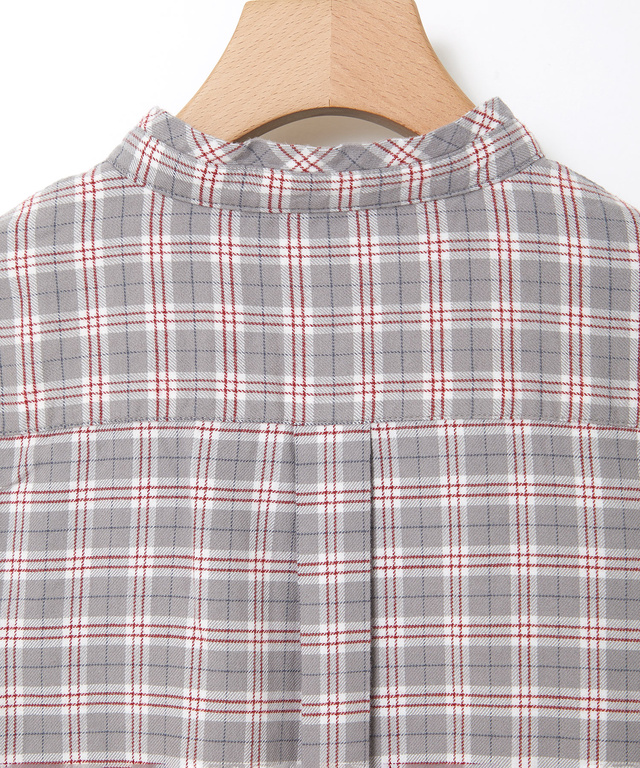 フランネル チェック ブラウス