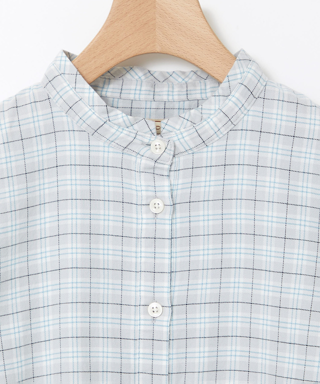 フランネル チェック ブラウス