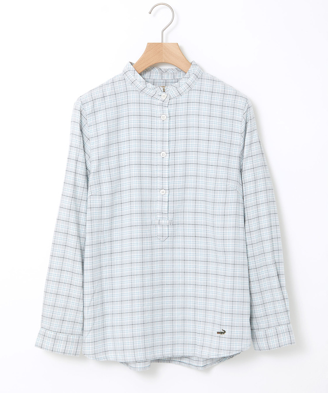 フランネル チェック ブラウス