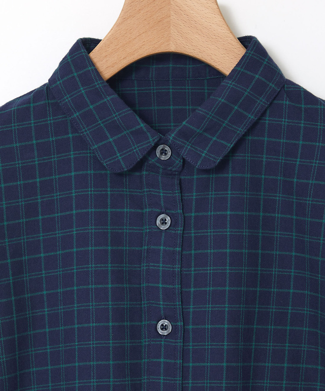 コットン チェック ブラウス【一部店舗限定】