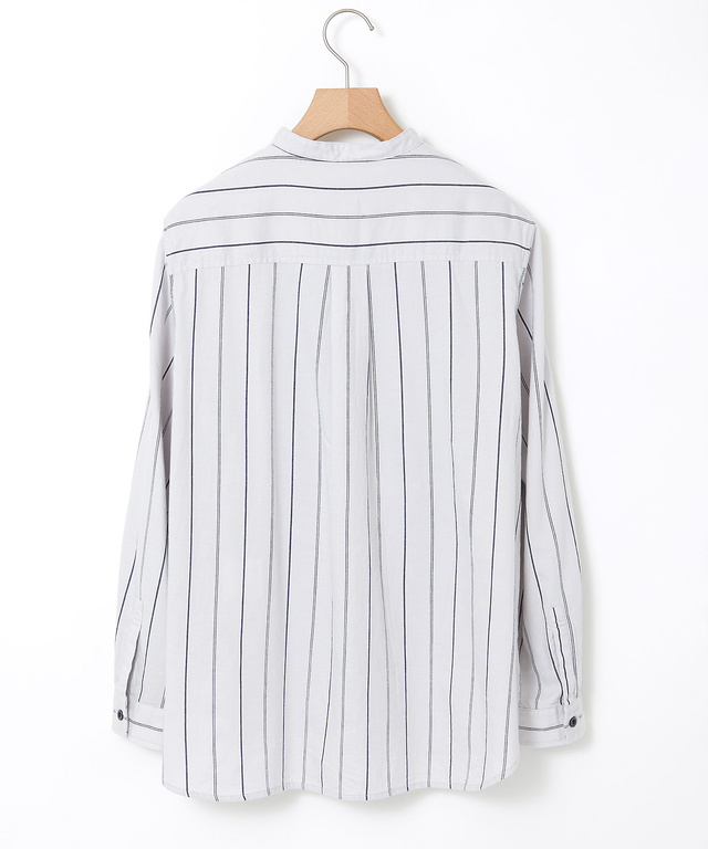 バンドカラー ストライプ ブラウス【一部店舗限定】