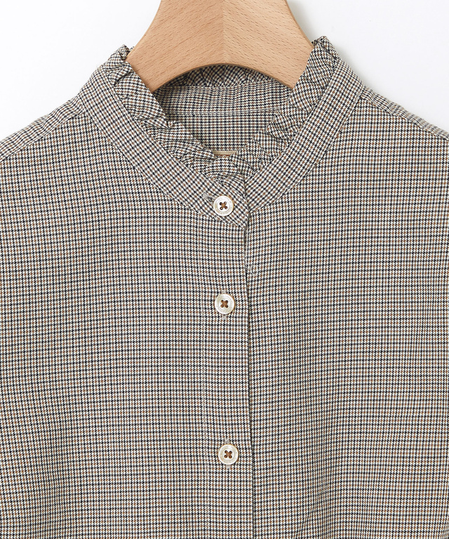 フリルカラー コットン ブラウス【一部店舗限定】