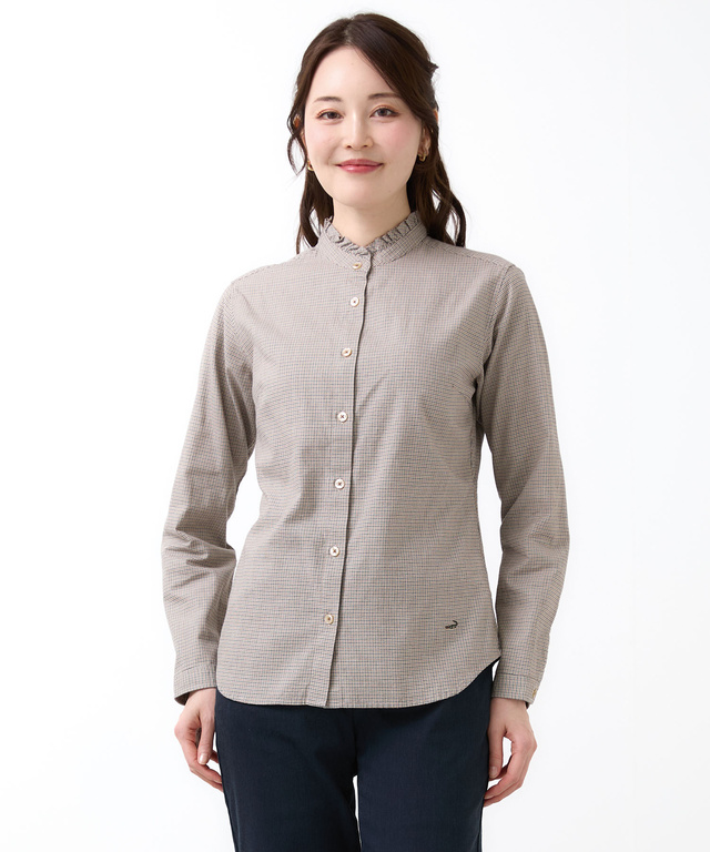 フリルカラー コットン ブラウス【一部店舗限定】