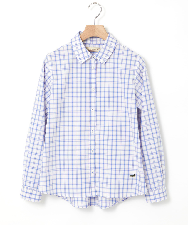 ノンアイロン チェック ブラウス【シワになりにくい】