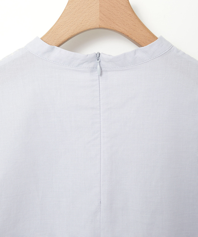 スタンドカラー 刺繡 ブラウス