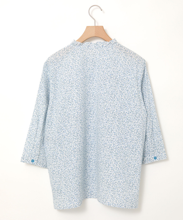 フリル襟 小花柄 ブラウス