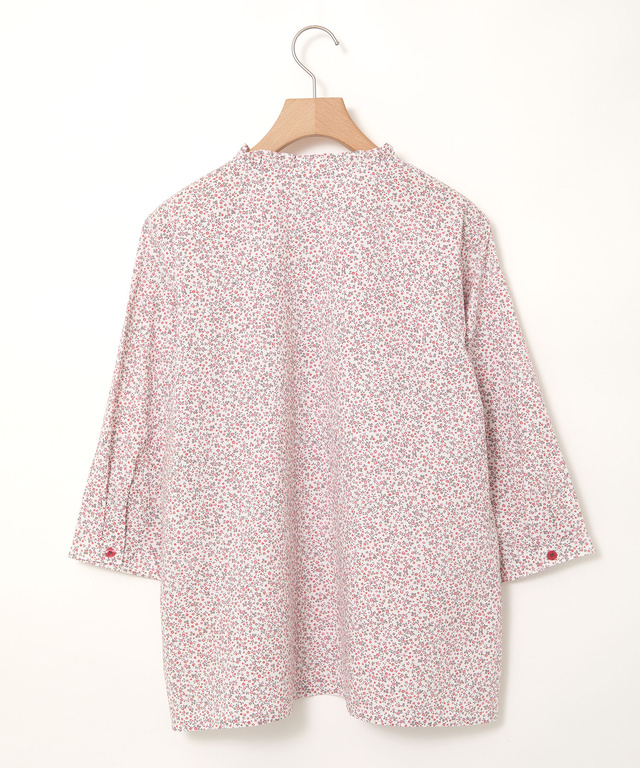 フリル襟 小花柄 ブラウス