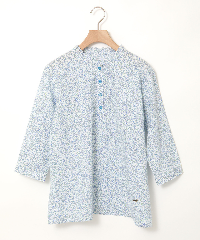 フリル襟 小花柄 ブラウス