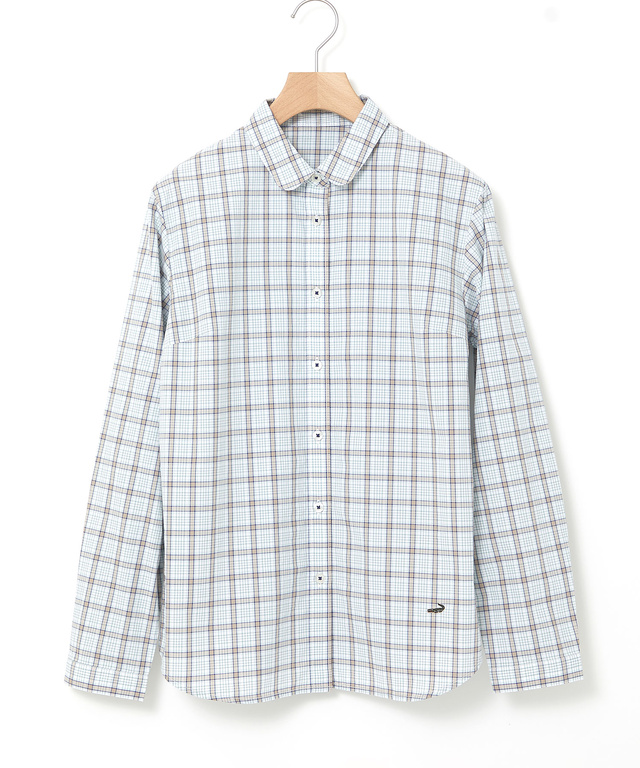 丸襟 チェック柄 ブラウス【オンラインショップ・一部店舗限定】