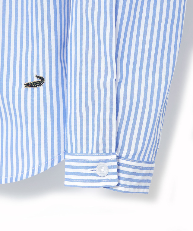 フリル襟 ストライプ ブラウス【オンラインショップ・一部店舗限定】