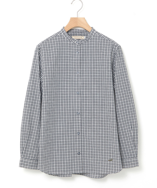 バンドカラー チェック ブラウス【オンラインショップ・一部店舗限定】