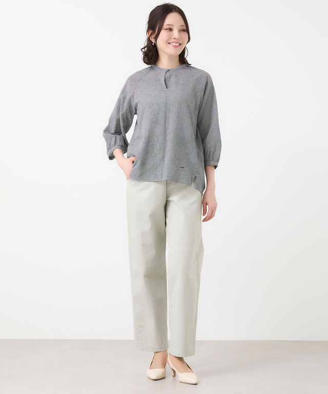 サッカー ミニギンガム ブラウス