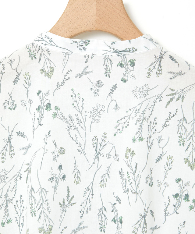 花柄 フレンチスリーブ ブラウス