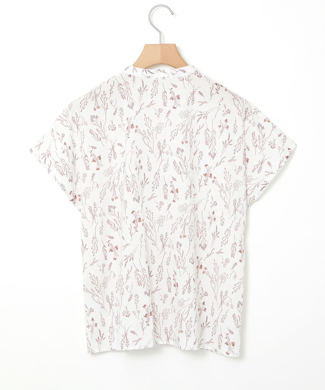 花柄 フレンチスリーブ ブラウス